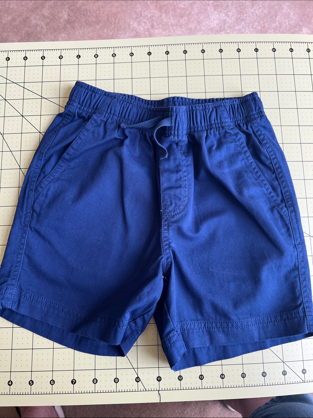 Classic Elastic-Waist Boys' Shorts in Navy Blue